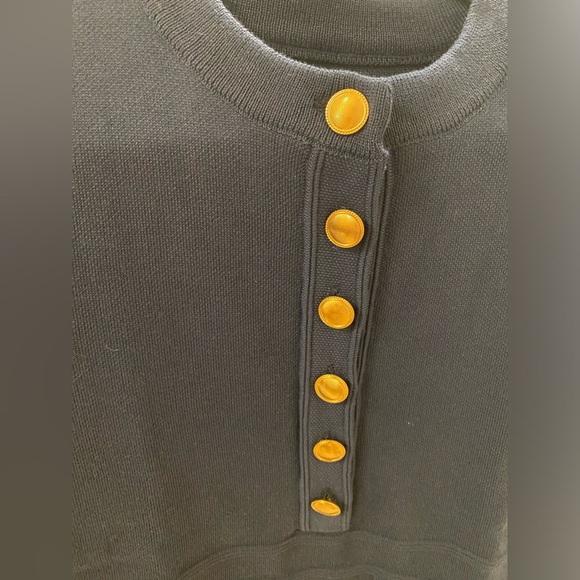 NEW/ Unworn Old Money Dress. Navy Blue. 100% Viscose. Size Medium - Picture 7 of 7